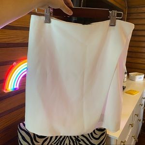 EXPRESS White High waisted asymmetrical wrap skort